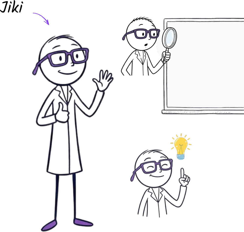 Jiki, the friendly interpreter who will guide you through this course